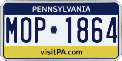 PA license plate MOP1864