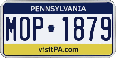 PA license plate MOP1879