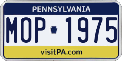 PA license plate MOP1975