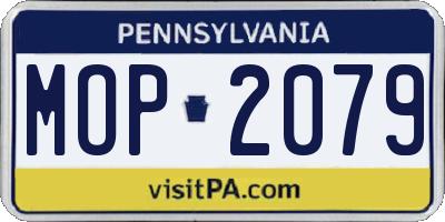 PA license plate MOP2079