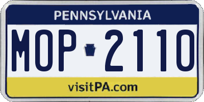 PA license plate MOP2110