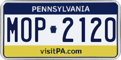 PA license plate MOP2120