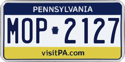 PA license plate MOP2127