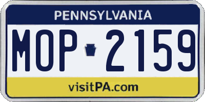 PA license plate MOP2159