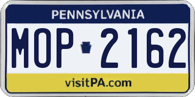 PA license plate MOP2162