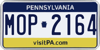 PA license plate MOP2164