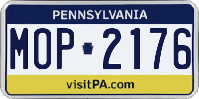 PA license plate MOP2176