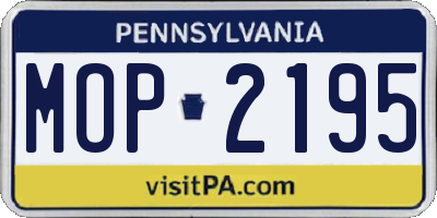 PA license plate MOP2195