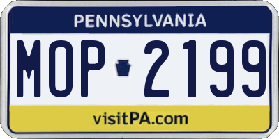 PA license plate MOP2199