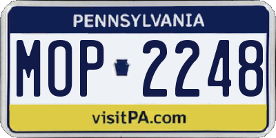 PA license plate MOP2248