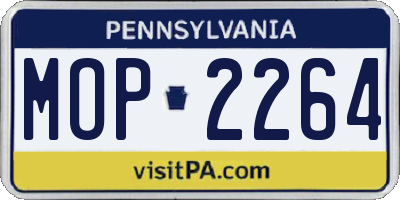 PA license plate MOP2264