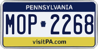 PA license plate MOP2268