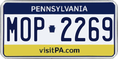 PA license plate MOP2269