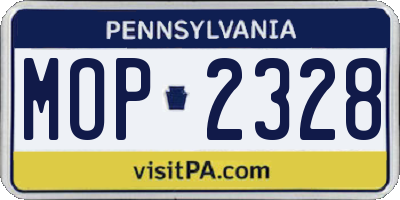 PA license plate MOP2328