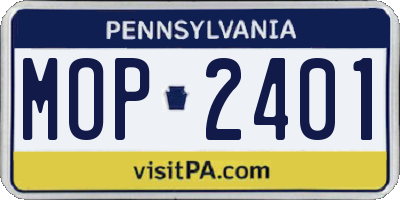PA license plate MOP2401