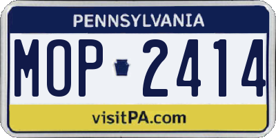 PA license plate MOP2414