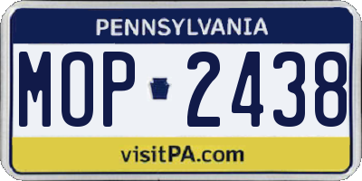 PA license plate MOP2438