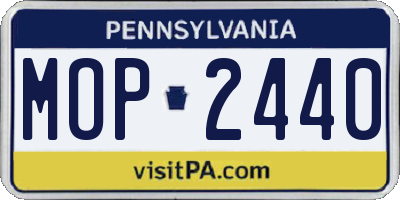 PA license plate MOP2440