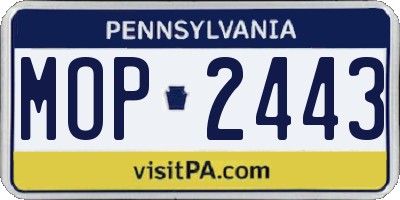 PA license plate MOP2443