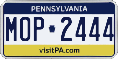 PA license plate MOP2444