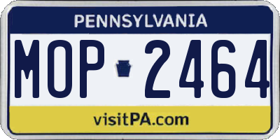PA license plate MOP2464