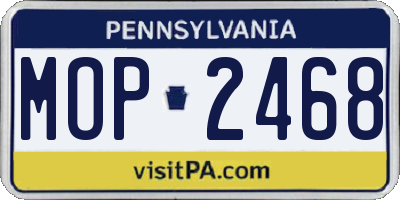 PA license plate MOP2468
