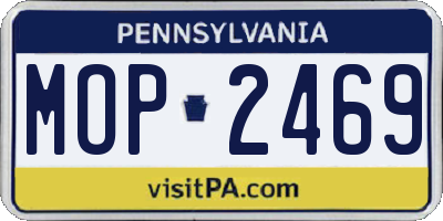 PA license plate MOP2469