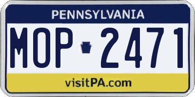 PA license plate MOP2471