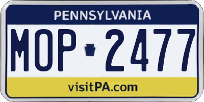 PA license plate MOP2477