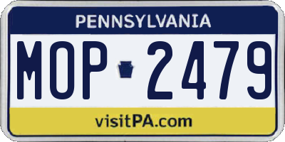 PA license plate MOP2479