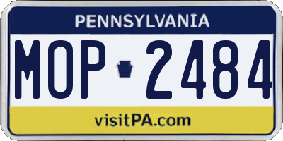 PA license plate MOP2484
