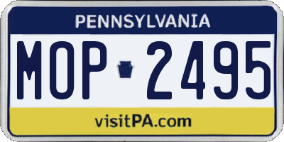 PA license plate MOP2495
