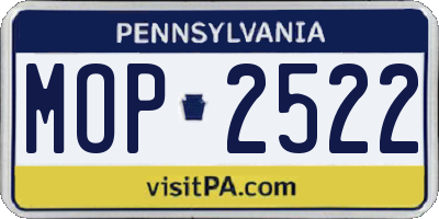 PA license plate MOP2522