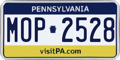 PA license plate MOP2528