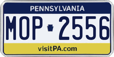 PA license plate MOP2556