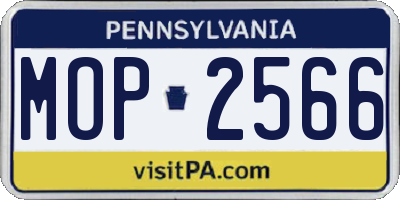 PA license plate MOP2566