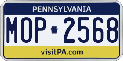 PA license plate MOP2568