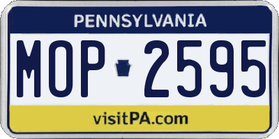 PA license plate MOP2595