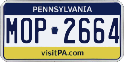 PA license plate MOP2664