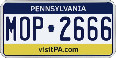 PA license plate MOP2666