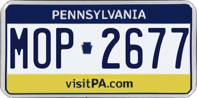PA license plate MOP2677
