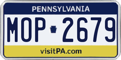 PA license plate MOP2679