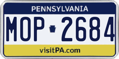 PA license plate MOP2684
