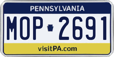 PA license plate MOP2691
