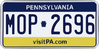 PA license plate MOP2696