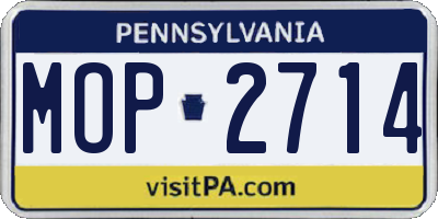 PA license plate MOP2714