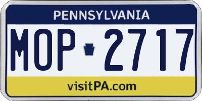 PA license plate MOP2717