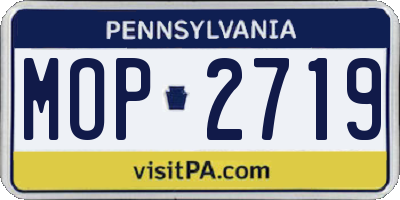 PA license plate MOP2719