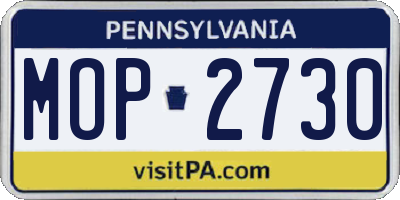 PA license plate MOP2730