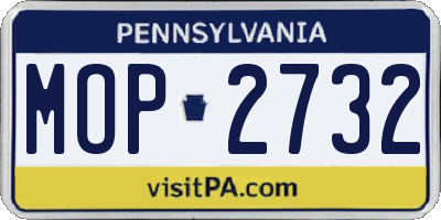 PA license plate MOP2732